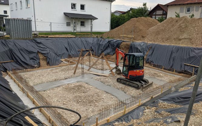 Werthmannweg2 - Erstellung der Fundamente