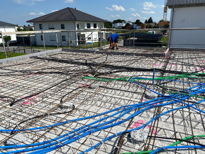 11.08.2021 - Vorbereitung Betonage Decke EG